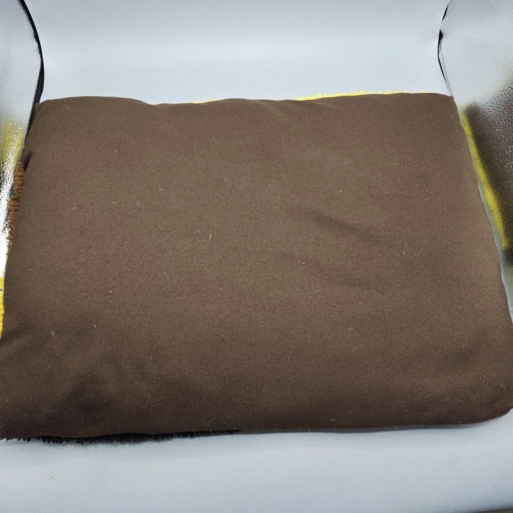 Vintage 70s Groovy Sailboat Sunset Nature Pillow Hand Made Latch‎ Hook 25x19